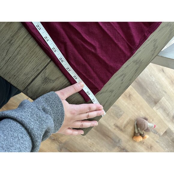 NWT Liz Claiborne Womens Burgundy Midi Skirt XL 55% Linen 45% Rayon - Picture 5 of 7